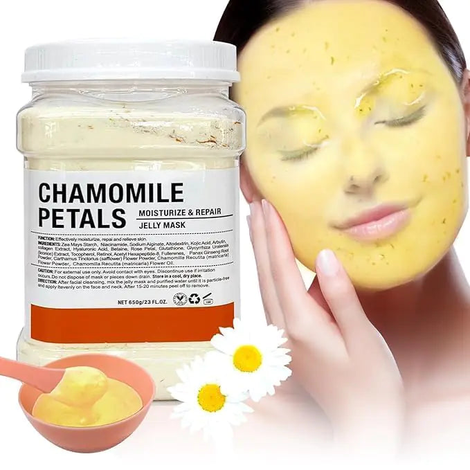 Angeland Jelly Mask for Facials Professional Natural Gel Face Masks Moisturizing & Hydrating Jelly Face Masks Peel Off Face Masks SkinCare 23 Fl Oz (Chamomile)