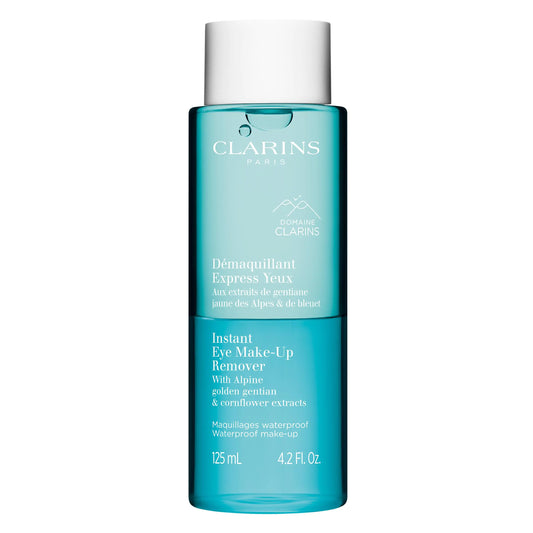 Clarins NEW Instant Eye Make-Up Remover | Bi-Phase Remover For Heavy and Waterproof Eye Make-Up | Cleanses Softens Hydrates | Conditions Lashes | Ophthalmologist Tested | All Skin Types | 4.2 Ounces